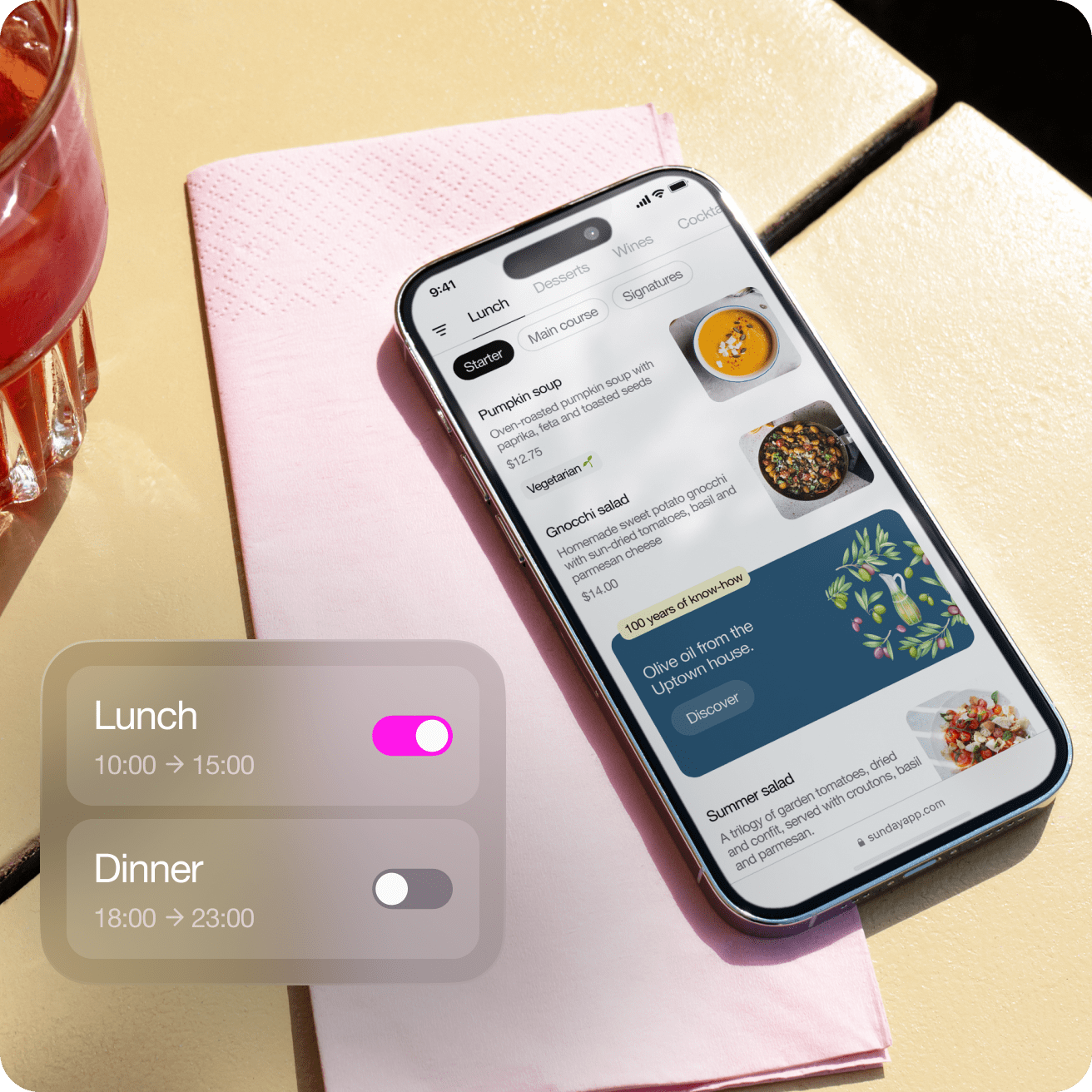 Ejemplo de carta digital de restaurante